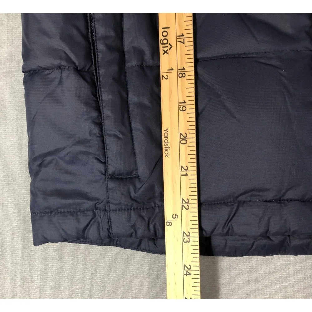 Eddie Bauer Kids Puffer Vest XL 14 Navy Blue Goose Down Filled Jacket Coat Boys